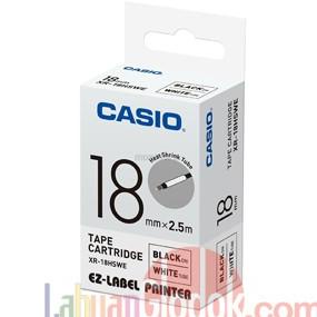 

Casio Label heat shrink XR-18HSWE UK 18mm Black on white