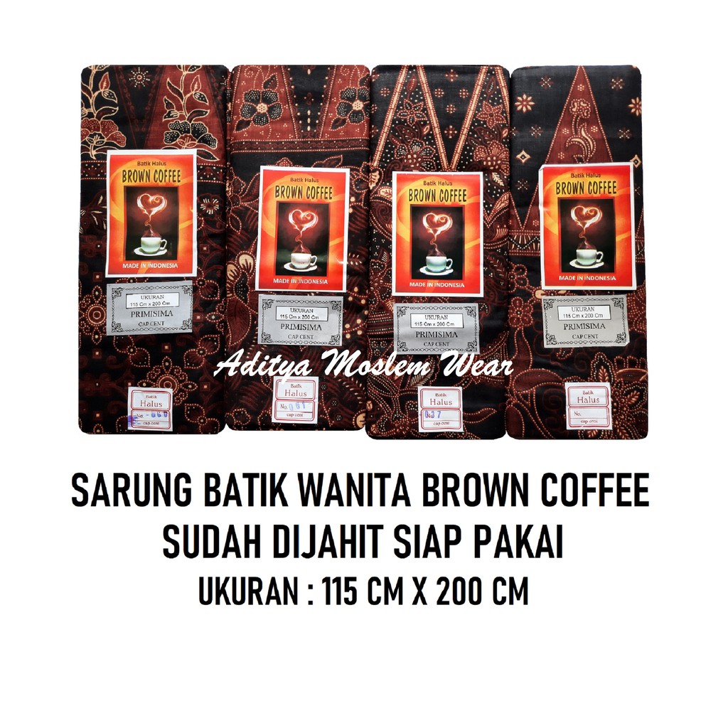 Kain Sarung Brown Coffee / Sarung Batik Pekalongan / Sarung Wanita / Sarung Santri Putri