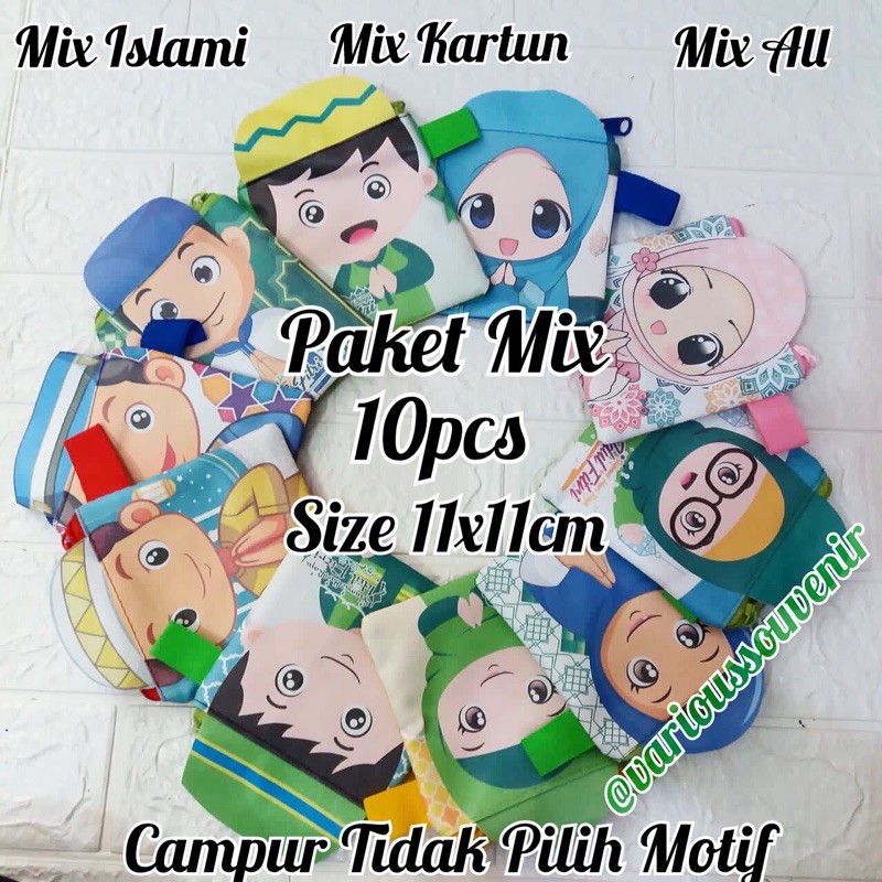 Dompet Lebaran 3D Kotak Idul Fitri Muslim Ramadan Muslimah Muslimin Mix Campur Islami Muslimah Hijab