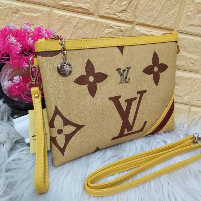 CLUTCH WANITA LV STRIP NEW GIANT TAS SELEMPANG TAS SLEMPANG HAN BAG TAS WANITA