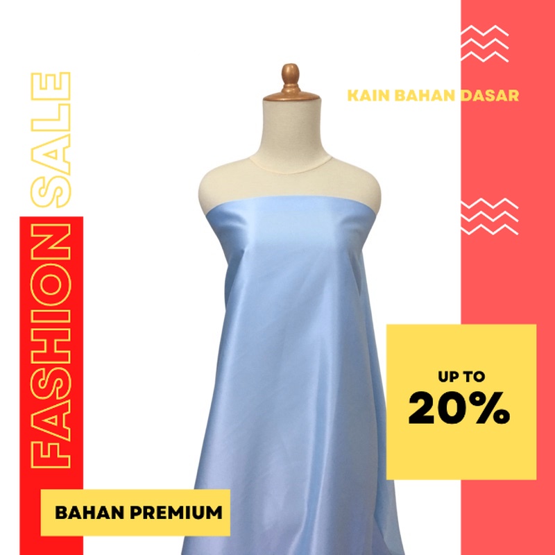 Bahan Kain Satin Velvet Premium Backdrop Backgroud Warna Baby Blue