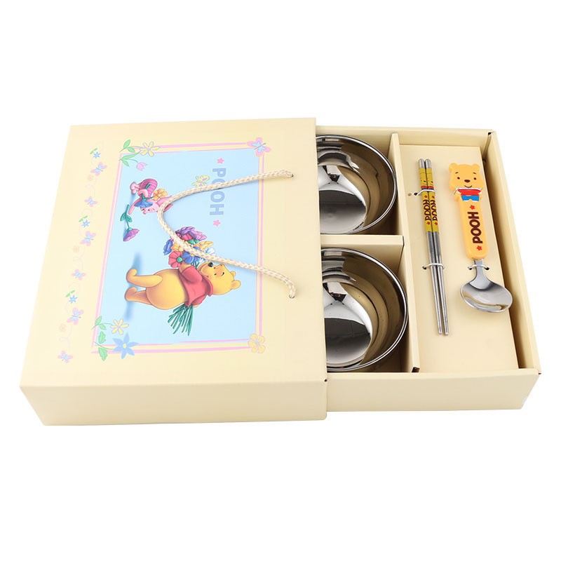 Hello Kitty / Doraemon / Pooh tableware set stainless steel bowl / Mangkuk Set