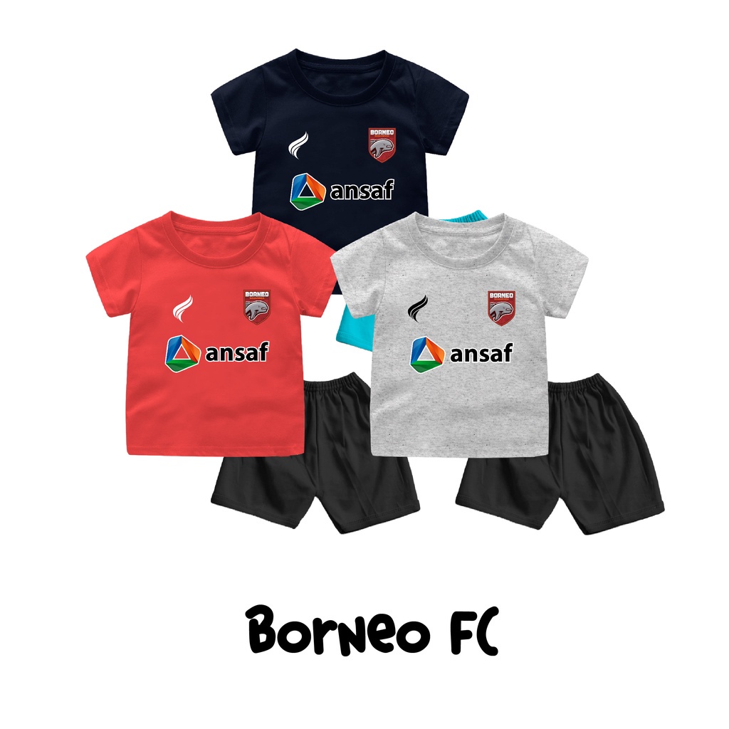 Setelan Bola Bayi dan Anak Liga Indonesia BALI MADURA BORNEO Untuk Usia 6 Bulan-8 Tahun Bahan Cotton Combed 30s