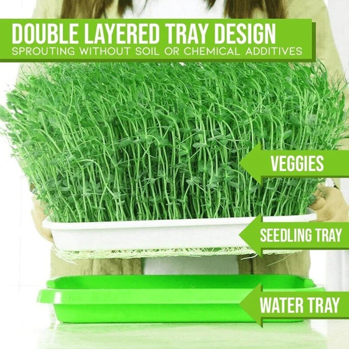 Double Layer Microgreen Tray / Wadah Semai Hidroponik