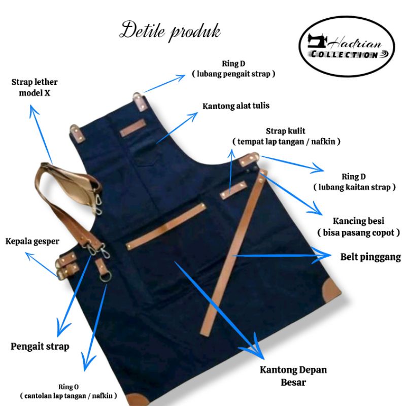 Celemek Denim Best Quality premium Celemek Barista Celemek Barbershop Celemek waitres