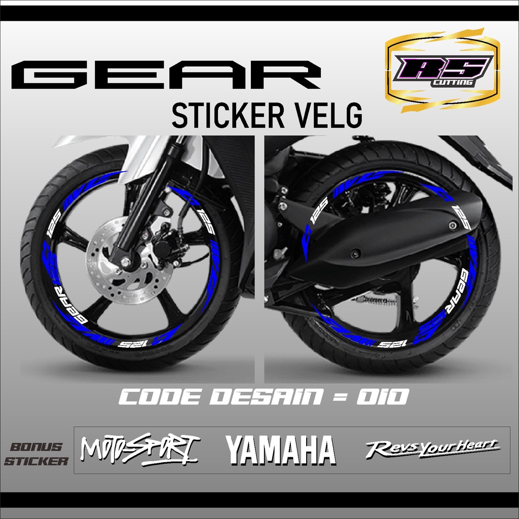 STICKER VELG YAMAHA GEAR 125 List velg Yamaha GEAR 125 - Aksesoris Motor Stiker Lis Velg Yamaha GEAR