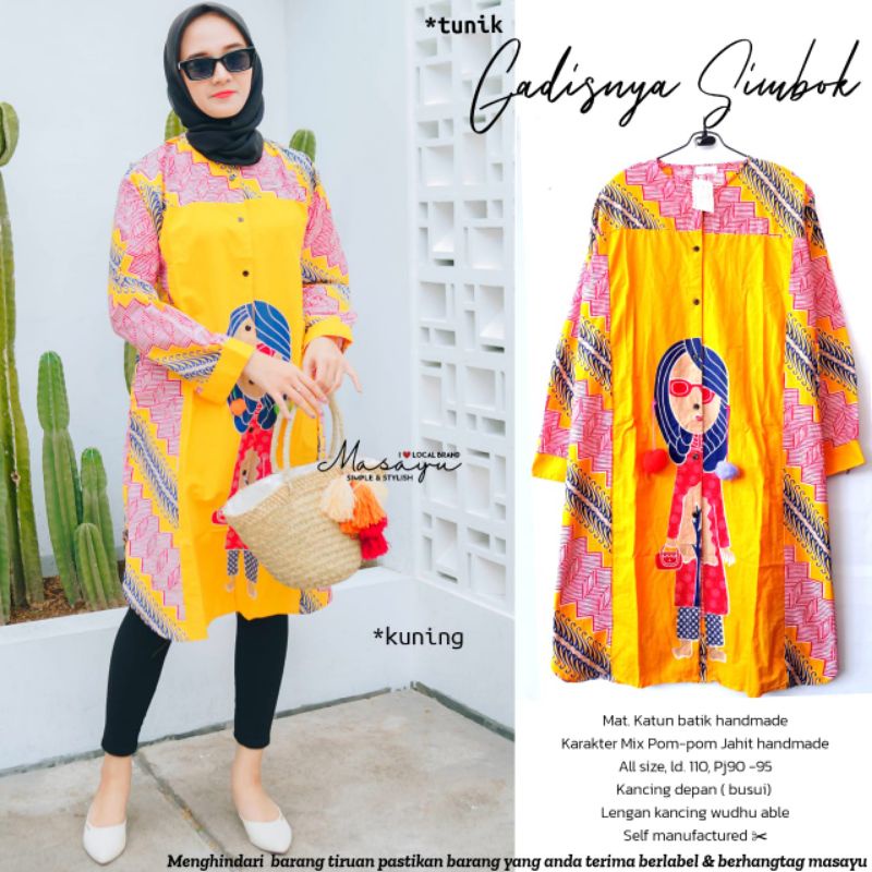 TUNIK  BATIK | MIDI DRESS BATIK || MOTIF GADIS SIMBOK