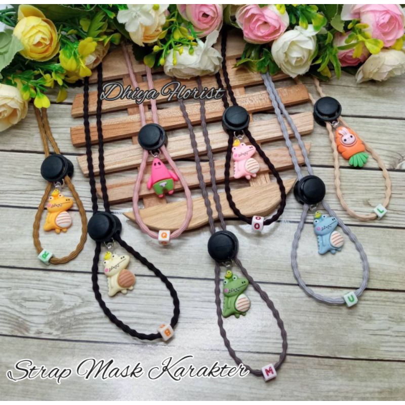 Strap Masker Gantung Tali Padi Karakter Series Strap Masker Clay Karakter Strap Masker Imut Strapmas