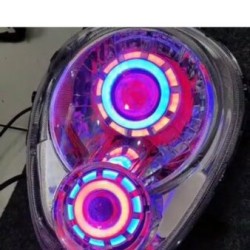 Paket Projector Led Plus Reflektor Scoopy - Led Projie Scoopy - HR Motoshop