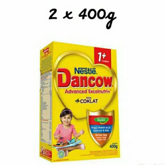 Dancow 1+ Coklat 800gr [ 2x400gr] Susu Pertumbuhan
