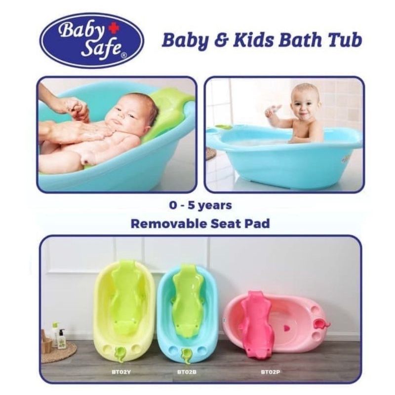 Baby Safe Baby And Kids Bathtub BT02/Bak Mandi Bayi Dan Anak Baby Safe