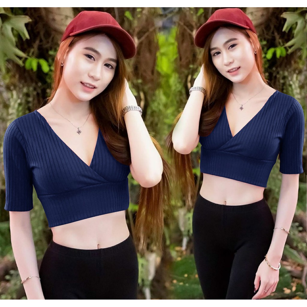 WSE390 - IMPORT Tank top Rajut Oky / Tank Top Crop Rajut Wanita / Atasan Rajut / Leher V / PREMIUM QUALITY