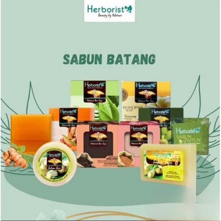 Herborist Natural Bar Soap Sere | Beras Putih | Beras Merah | Beras Hitam | Curcuma | Herboris