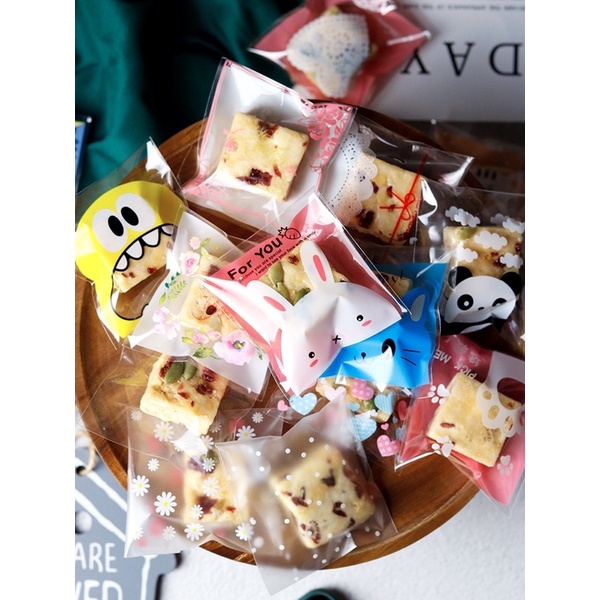 Plastik Packing cookies 1 Motif lucu 7x7 cm kemasan kue lucu unik goddie bag plastik cookies