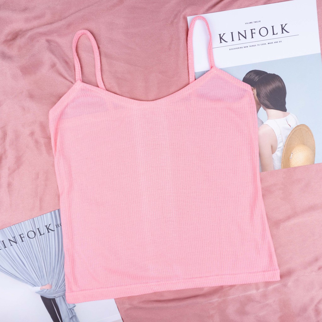 SF - Tanktop Kamisol RIB | Korea Knit Tank Top / Kamisol Rajut / Tanktop Polos-SALEM
