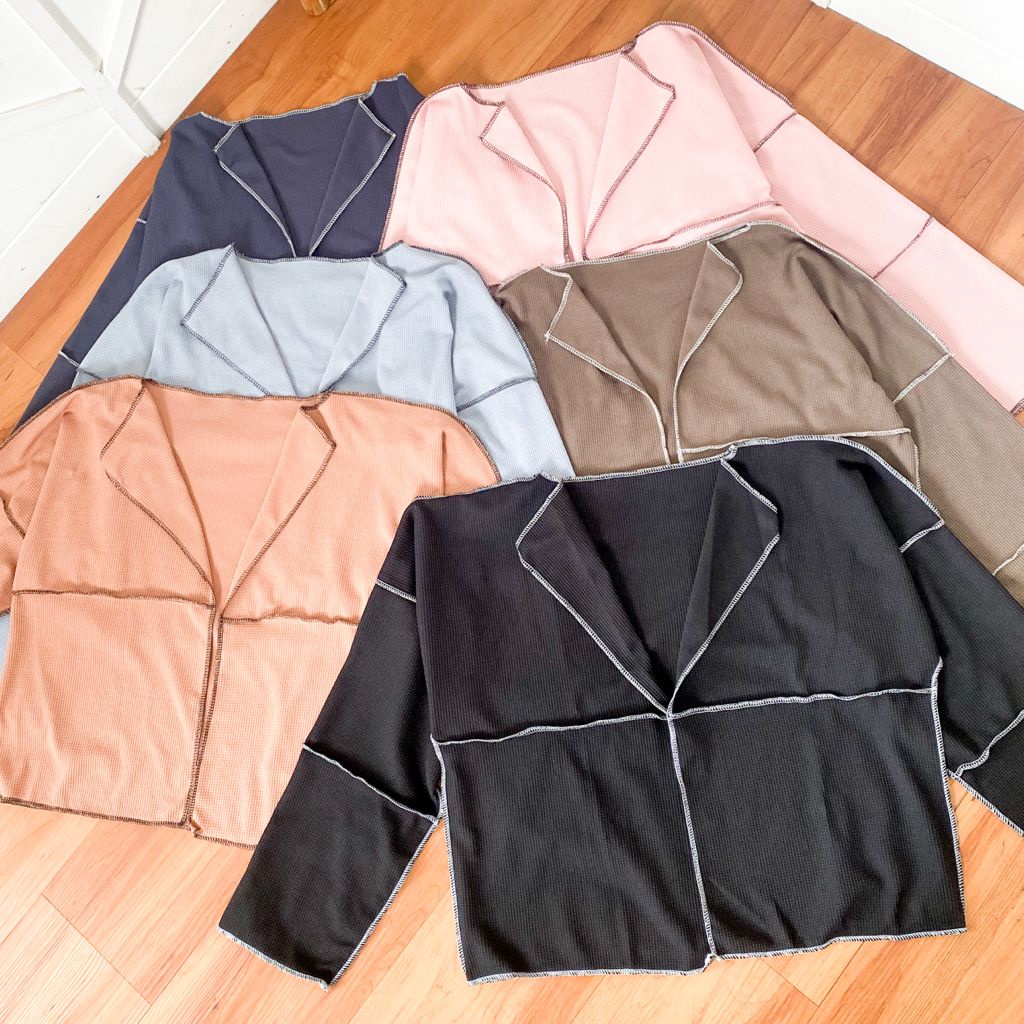 DISKON CAMELIA CARDI - cardi waffle / cardi masakini / cardigan wanita / outer cardigan / outer waffle