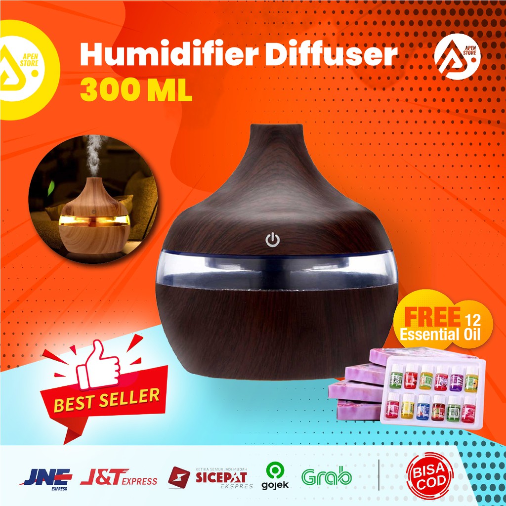 Air Humidifier 300ML Diffuser Pewangi Ruangan Aromaterapi Difuser Disfuser | Barang Unik Murah - KJR