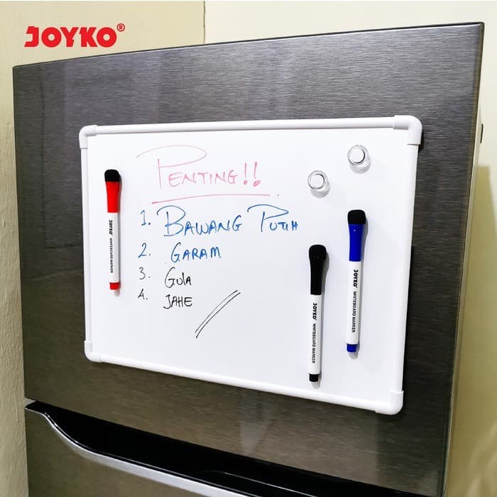 

papan tulis joyko/ white board satu set/ papan tulis+spidol+magnet/ papan tulis belajar/ papan tulis sekolah/ papan tulis restoran/ papan tulis menu