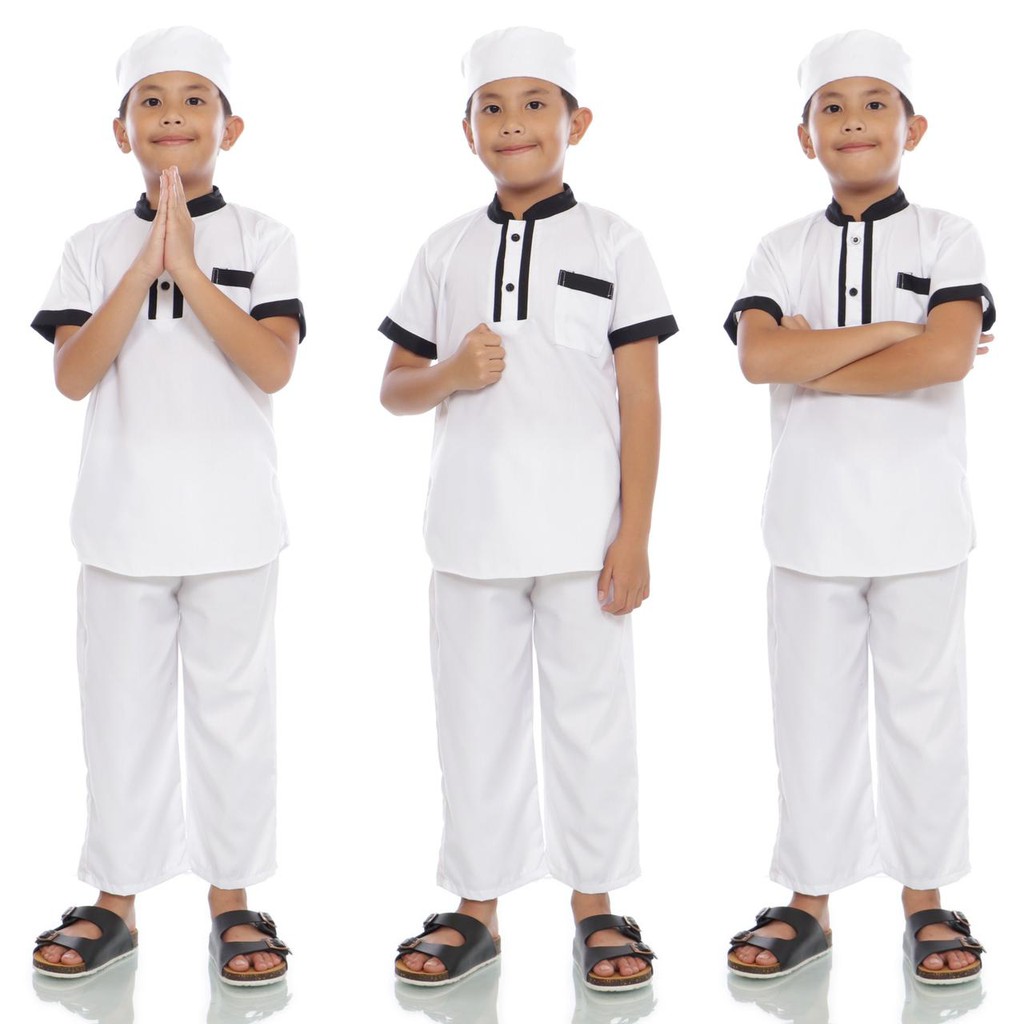 (Jamin Realpict) Set Baju Koko Anak 6-8th Toyobo Premium Setelan Kemeja Celana Koko Kids Muslim