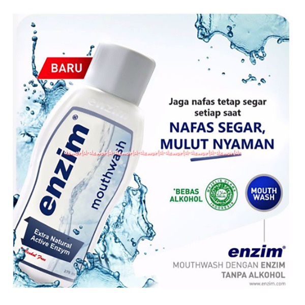 Enzim Mouthwash 275ml Extra Natural Active Enzym Obat Kumur Kumur Penyegar Mulut Enzim Mouth Wash 275 ml