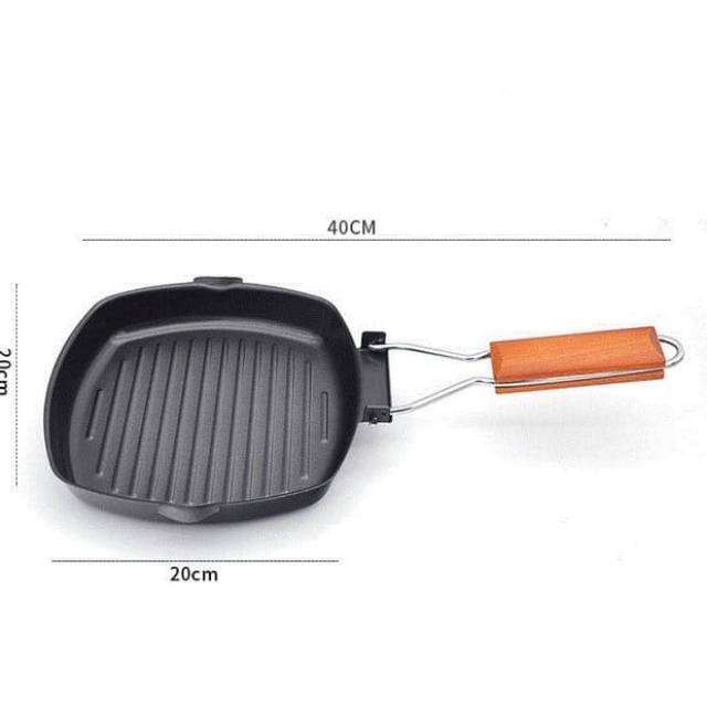 Square grill pan telfon non stick frying pan wajan mini