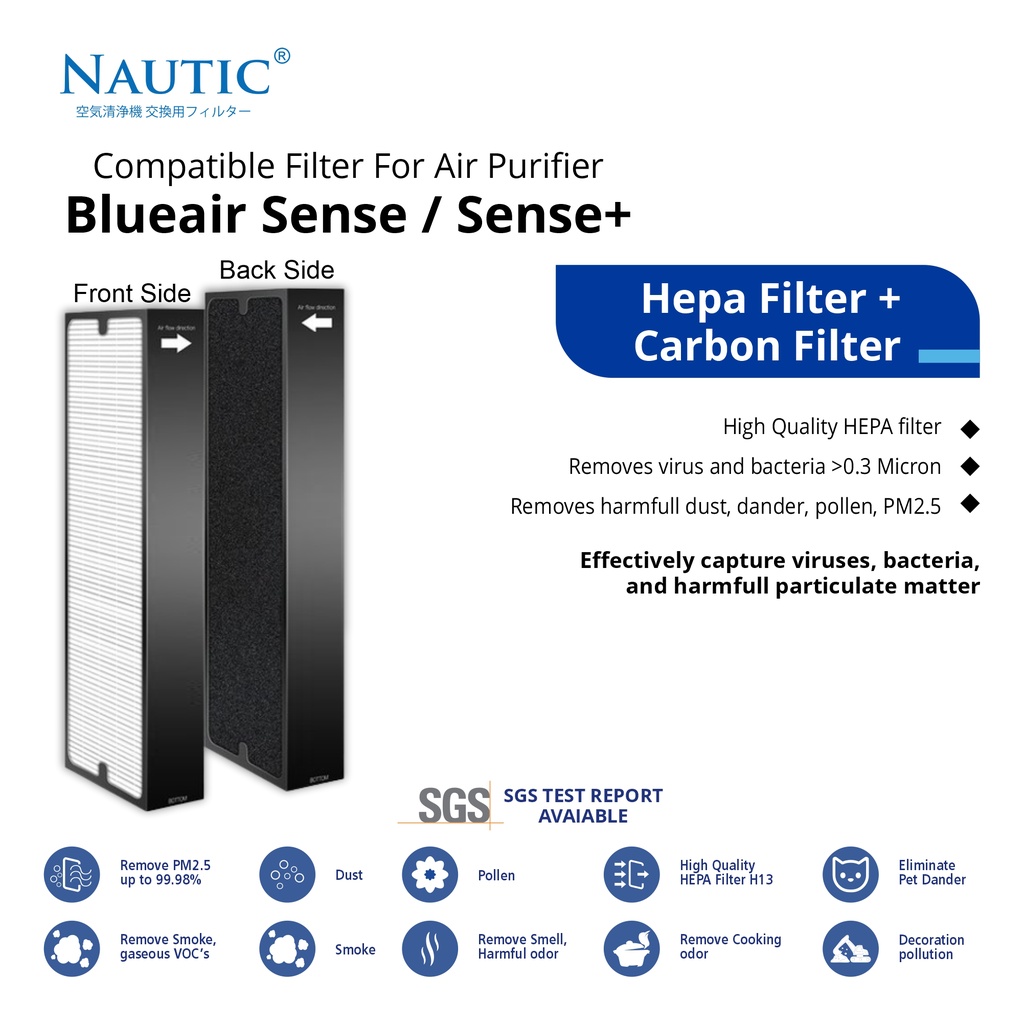 Nautic - Filter Blu*air Sense / Sense+ FILTER Blu*air sense Replacement Filter