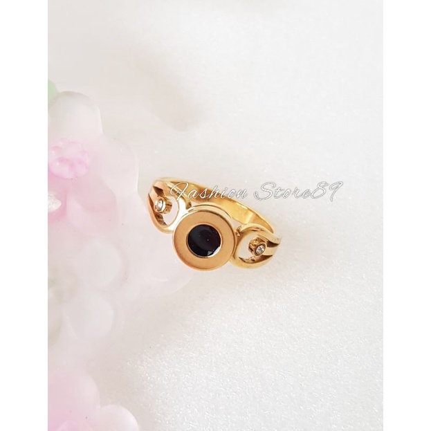 Cincin Fashion Impor Titanium Bestquality Titanium Premium Gold Cincin Impor Dewasa fashion