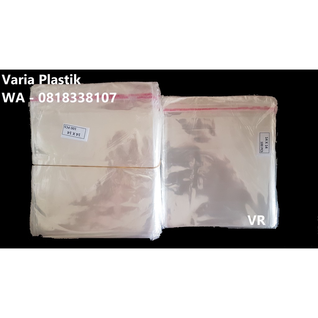 

Plastik OPP Seal uk. 14x14 / Plastik Roti Lem