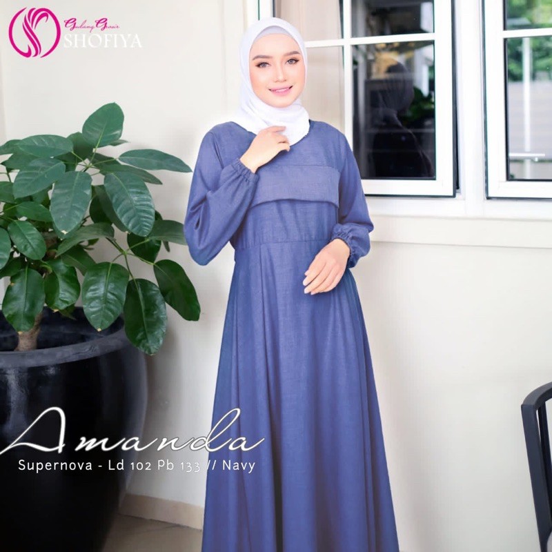 AMANDA DRESS NEW MUSLIMAH ORIGINAL GGS BY SHOFIYA BTC