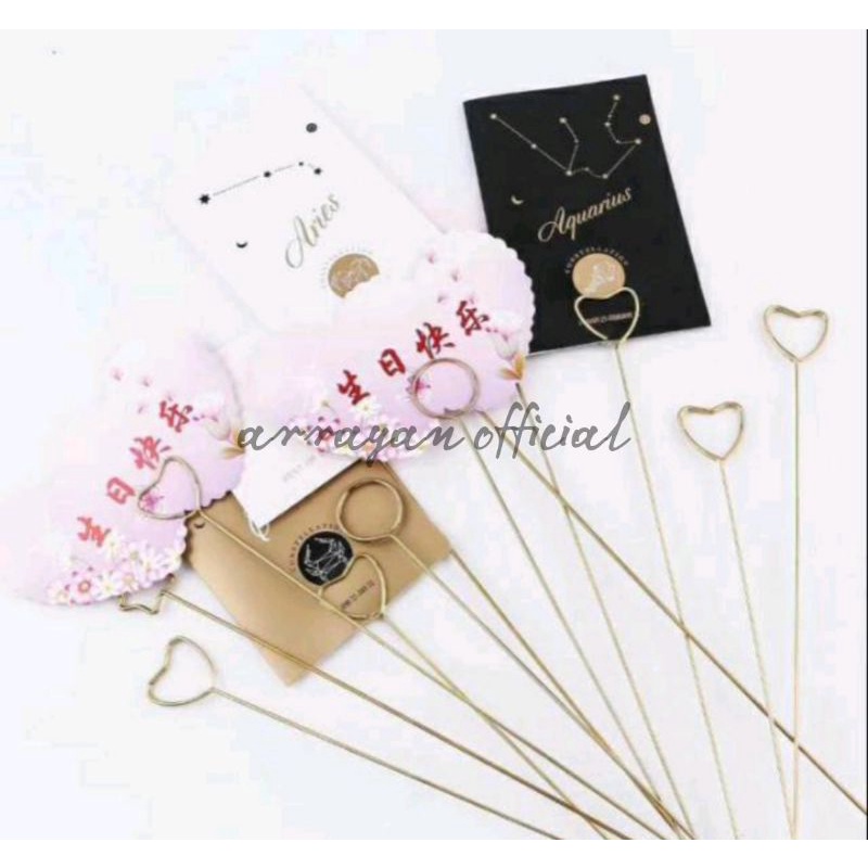 GOLD STICK CARD / GAGANG KARTU UCAPAN / STICK CARD HOLDER / GREETING CARD HOLDER / STIK KARTU UCAPAN