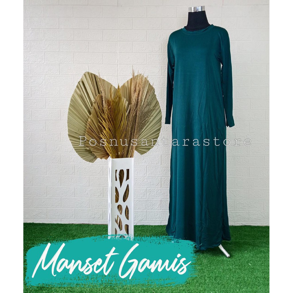 MANSET GAMIS PANJANG POLOS ADEM DAN SOFT MANSET YUKENSI GAMIS MUSLIMAH BAHAN SPANDEK DAN KAOS