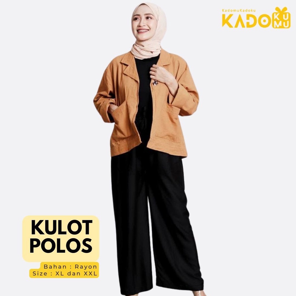 Celana Kulot Polos Rayon Bali - KadokuKadomu