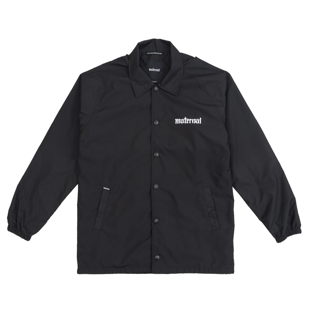 MATERNAL DISASTER DRAKER BLACK COACH JACKET WINBREAKER