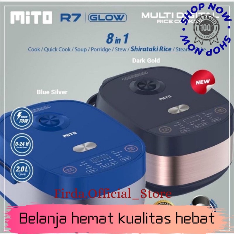 MITO MULTI DIGITAL RICE COOKER R7 GLOW [2 LTR / 8IN1]