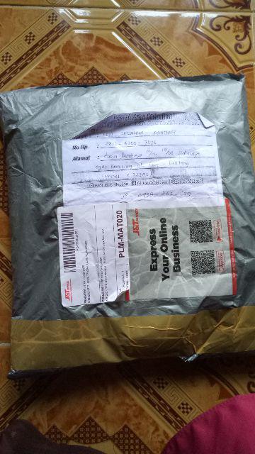 Kemeja Batik Pria Modern Lengan Panjang Motif Mega Mendung Biru Dan Coklat