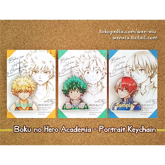 Boku no Hero Academia Keychain - Gantungan Kunci Deku Todoroki Bakugou
