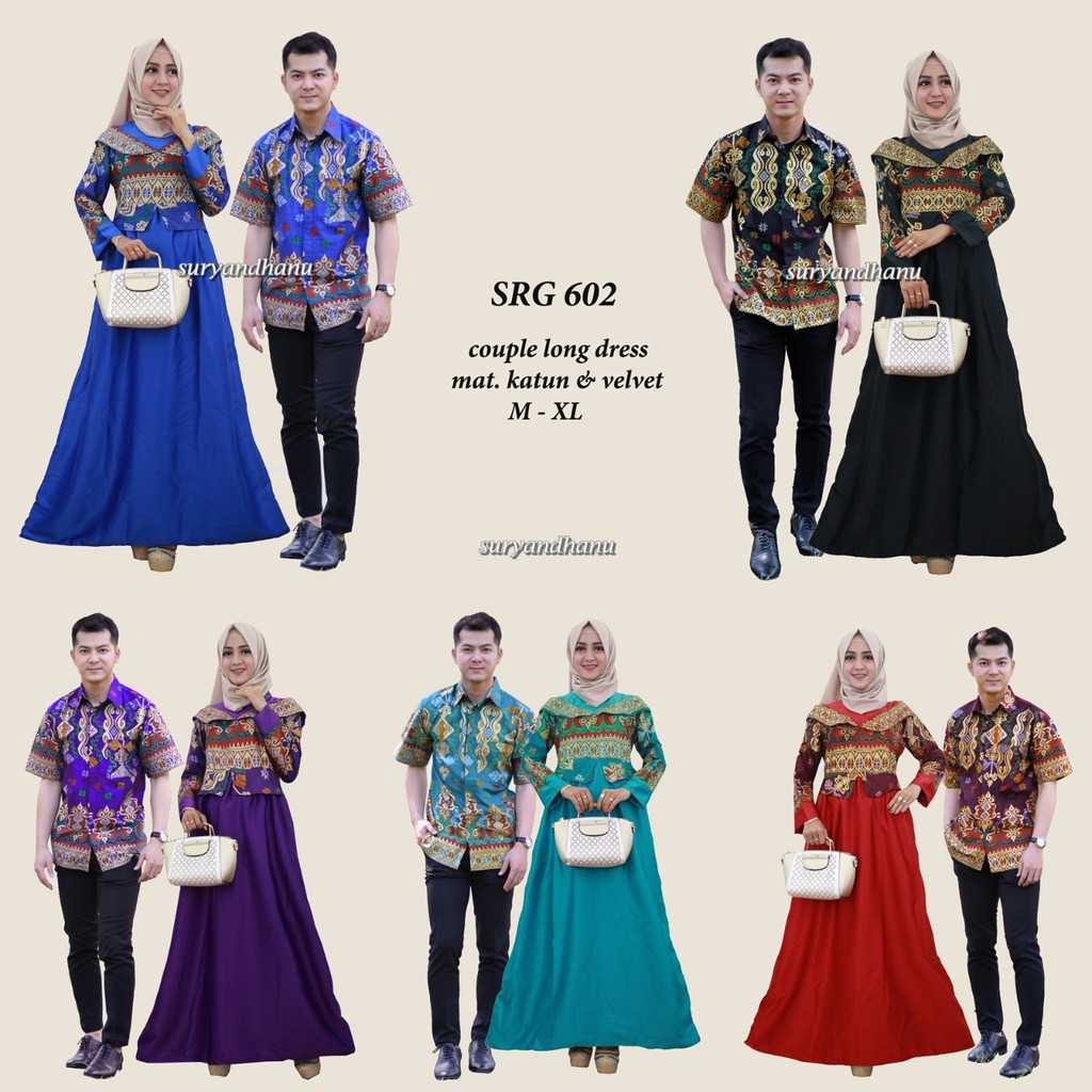 BAJU BATIK COUPLE MODEL GAMIS KATUN PRADA SRG 602