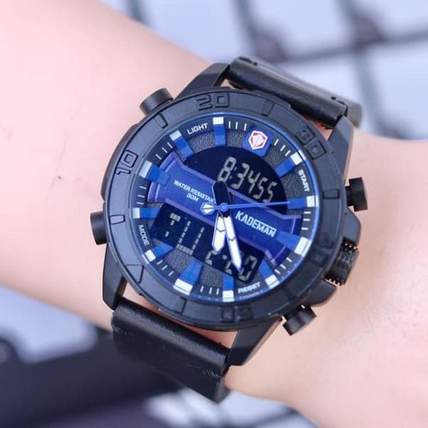 Jam Tangan Kademan Original + Garansi / Double Time Digital -Dial Blue unisex