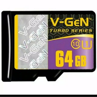 Vgen V Gen Class 10 TURBO SERIES Memori Micro SD Memory Card 64 GB 64GB