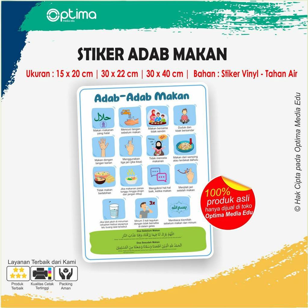 

Stiker aturan / Adab Makan