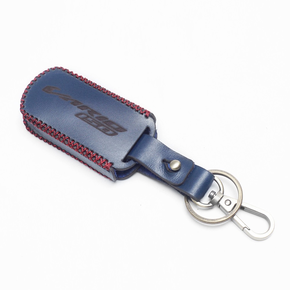 Sarung Remote Kunci Smart key Honda Vario 150 Kulit Asli - Navy Buka