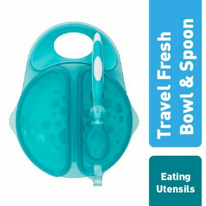 Dr. Brown's Travel Fresh Bowl &amp; Spoon Mangkok Bayi Travelling Feeding