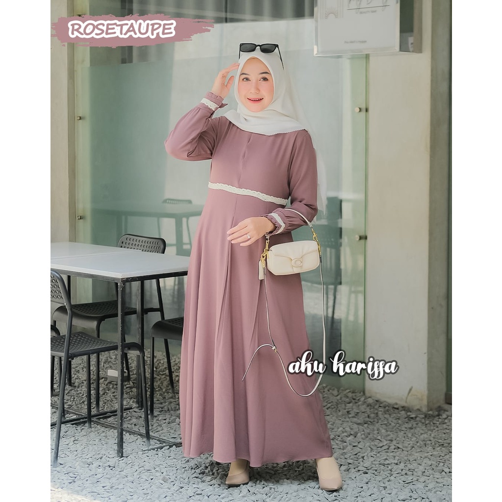 GAMIS Lavina AKU KARISSA shakila renda polos dress wanita terbaru