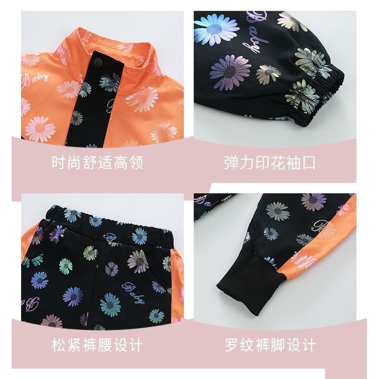 Promo !! Setelan baju anak cowok - setelan jacket baby many flower import uk 3th-6th uk 110,130,140