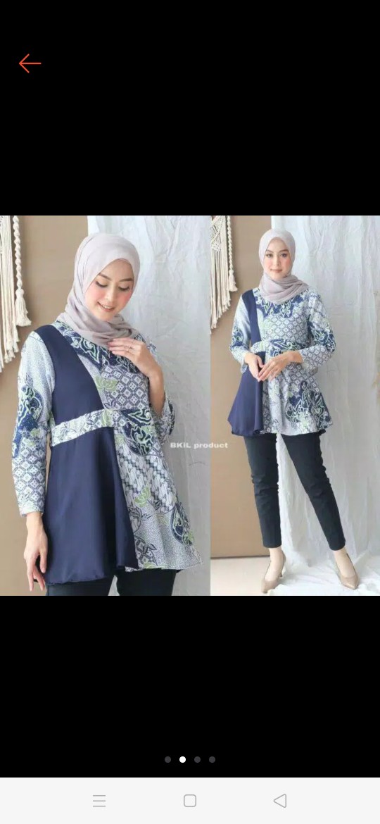 Batik Dolby Dolbi Dobby Doby Tenun Sutra Tulis Katun Atbm Baron Atasan Batik Wanita Sogan Srg308