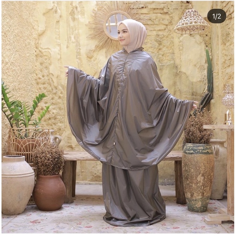 mukena mini genggam mukana travel mukena parasut korea