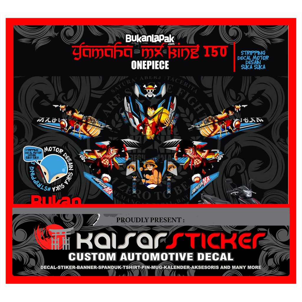 NEW DESIGN STICKER MOTOR JUPITER MX KING FULL BODY ONE PIECE BIRU