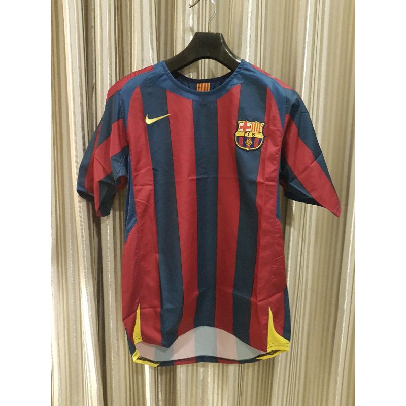 Jersey Cowok Retro Barcelona 2006 Final Paris versi UCL