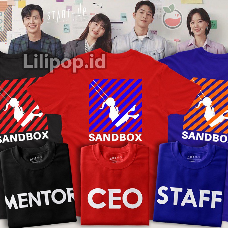 Lilipop Baju Kaos Tshirt  Pria Sandbox Mentor Ceo Staff Atasan Korea Drakor Kaos Basic Allsize