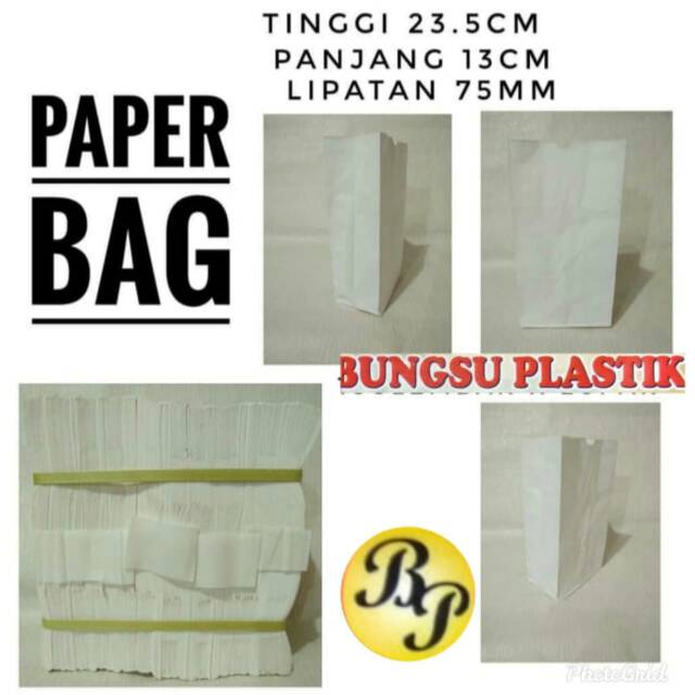 

Kantong kertas polos, Kantong Roti Polos, Kantong kertas Makanan, Paperbag, Kantong Gorengan,KFC